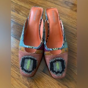 Jeffrey Campbell Jenae beaded mule sz 8